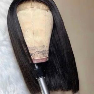 Straight black hair bob wig